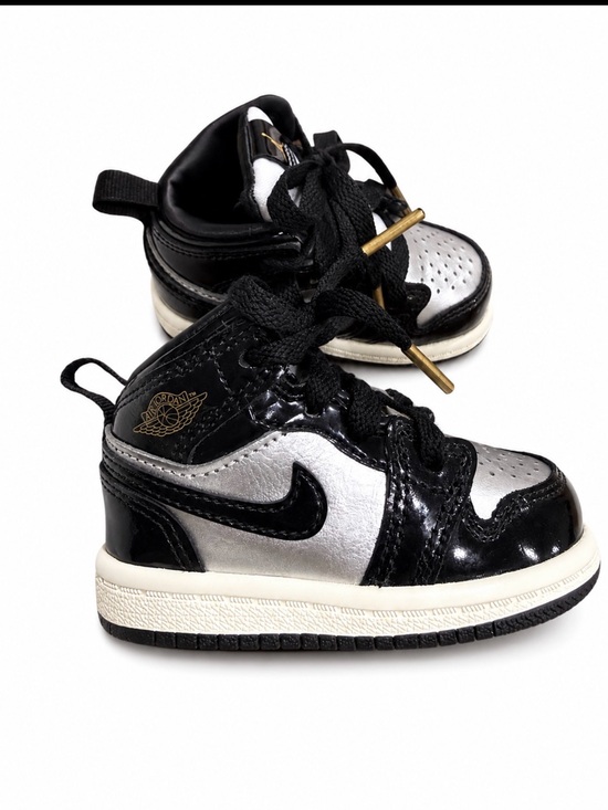 Jordan Other - Nike Toddler High-Top Jordans Sneakers in Black & Silver